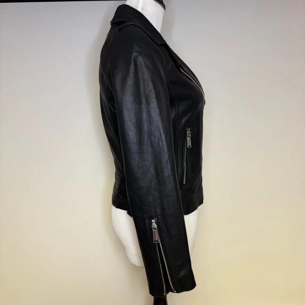 BCBGeneration Black Leather Jacket - Picture 3 of 13